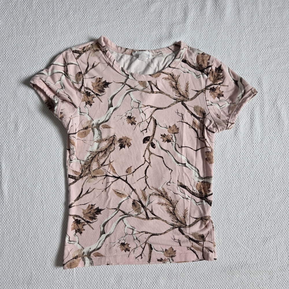 Camo Pink Print Top